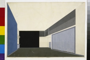 Meisterhäuser Dessau von Walter Gropius, Wohnung Paul Klee, Farbplan für das Atelier