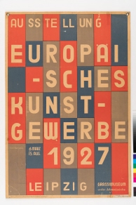 Plakat für die Ausstellung "Europäisches Kunstgewerbe" im Grassimuseum, Leipzig