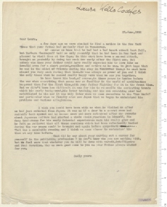Brief von Ise Gropius an Laura Coates