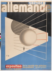 Plakat "section allemande" für die Werkbundausstellung Paris 1930