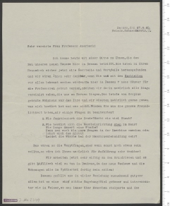 Brief von Ise Gropius an ... Auerbach