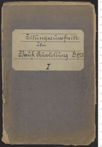 Walter Gropius: Zeitungsarchiv. Ausstellung Bauhaus Weimar 1923. Mappe I