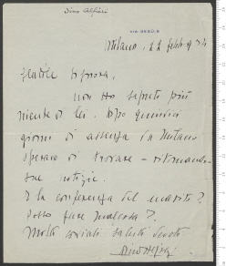 Brief von Dino Alfieri an Ise Gropius