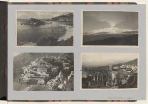 Italienreise: Fotopostkarte, Ausgrabungsstätte in Taormina