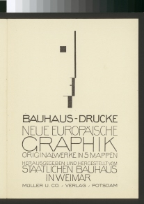 Prospekt zur Edition der "Bauhaus-Drucke Neue Europäische Graphik"
