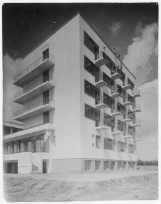 Bauhausgebäude Dessau (1925/26), Südostansicht des Atelierhauses